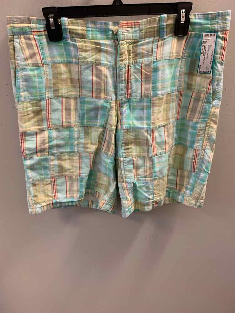 Size 14 CAPE MADRAS BOTTOMS Teal Plaid Pants