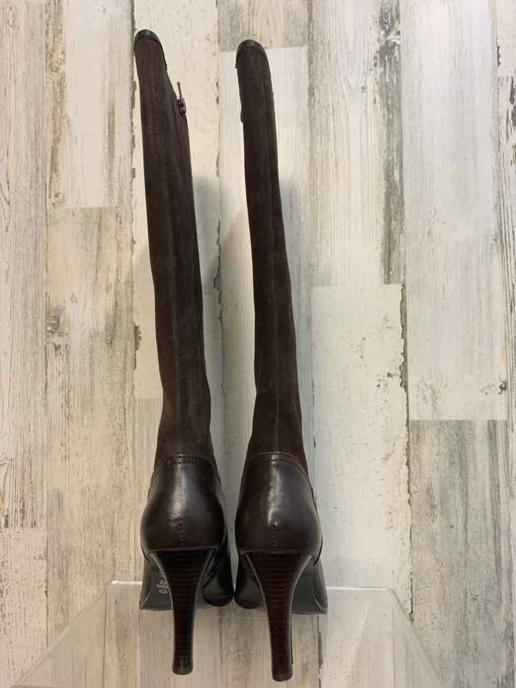 PRE-OWNED Ralph Lauren SHOES 8 Brown HEEL Shoes/KNEE HIGH BOOTS