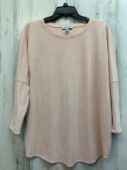 TIME FOR ME Tops Size L BLUSH Suede TUNIC TOP