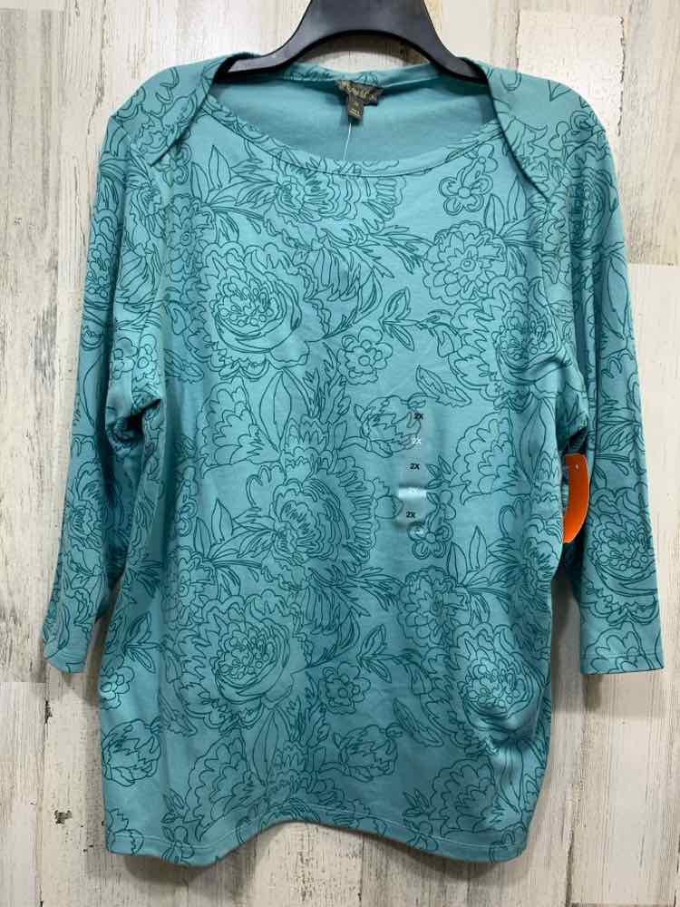 NWT STYLE & CO/3/4 SLEEVE DRAPED COWL NECK