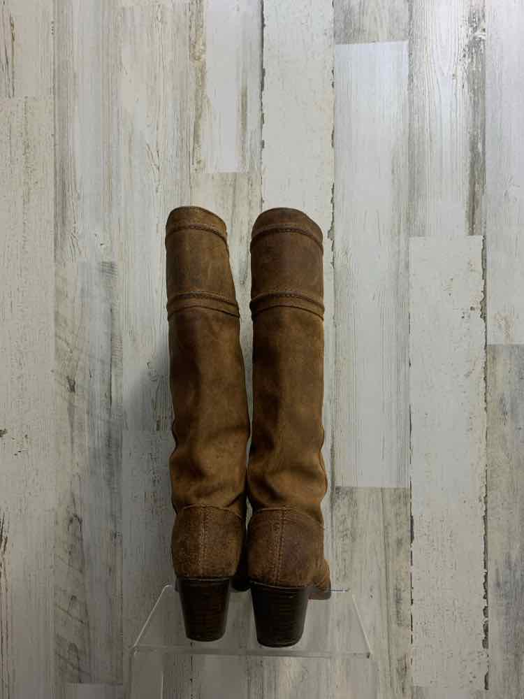 FRYE SHOES 7 NUBUCK Suede Tall Boots NUBUCK SUEDE TALL BOOTS W/ STACKED HEEL