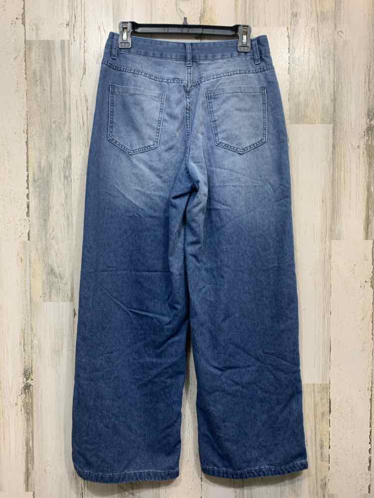 PRE-OWNED Size M BOTTOMS Blue DENIM WIDE LEG Jeans/MEDIUM WASH WIDE LEG DENIM PA