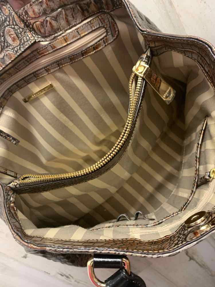 PRE-OWNED brahmin GOLD/BRN Size Medium Handbag