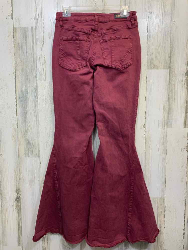 PRE-OWNED Size 30 SHYANNE BOTTOMS WINE Solid PANTS Pants/WINE COLORS PANTS. 2 FR