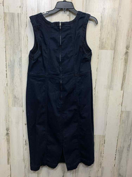 NWT AVA VIV Dresses and Skirts Size 16 Navy Denim SLEEVELESS Dress/CREW NECKLINE