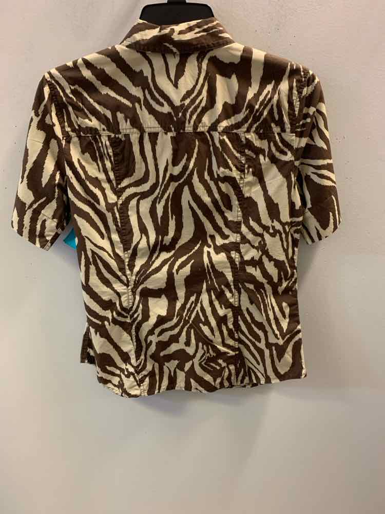 MICHAEL KORS Tops Size 4 Brown ZEBRA TOP