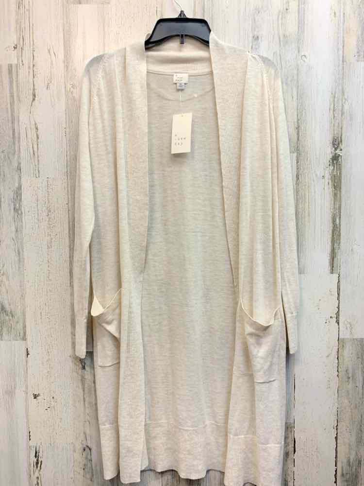 NWT A NEW DAY Tops Size X Cream Solid CARDIGAN Cardigan/CREAM OPEN FRONT CARDIGA