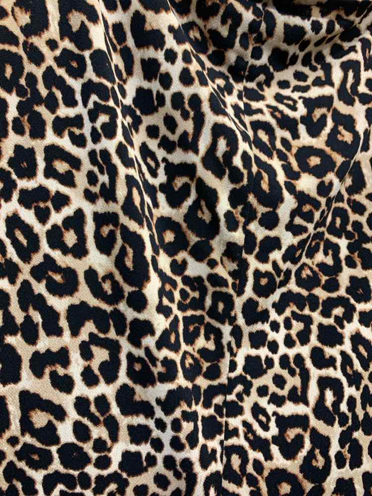 PRE-OWNED BOLD ELEMENTS Tops BROWN/BLACK CHEETAH SPLIT SLEEVE TOP/CHEETAH PRINT