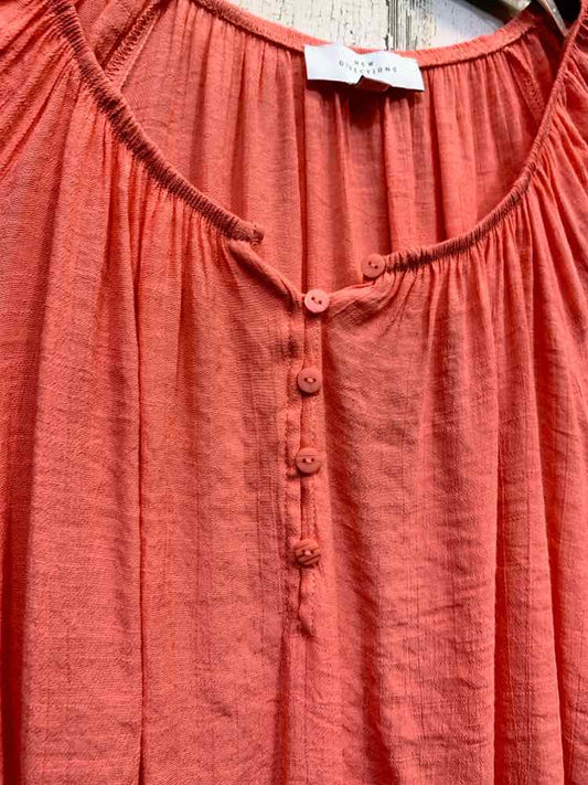 PRE-OWNED NEW DIRECTIONS PLUS SIZES Size 2X Peach Solid 3/4 SLEEVE Shirt/PEACH 3