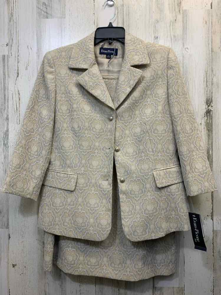 NWT EVAN PICONE Dresses and Skirts Size 12 TAN/GRAY MEDALION 2PC 2 PC Dress