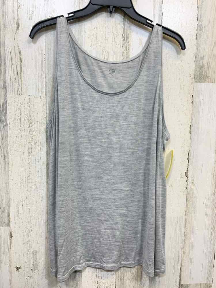 PRE-OWNED EILEEN FISHER Tops Size XL Gray Tank Top/SCOOP NECKLINE