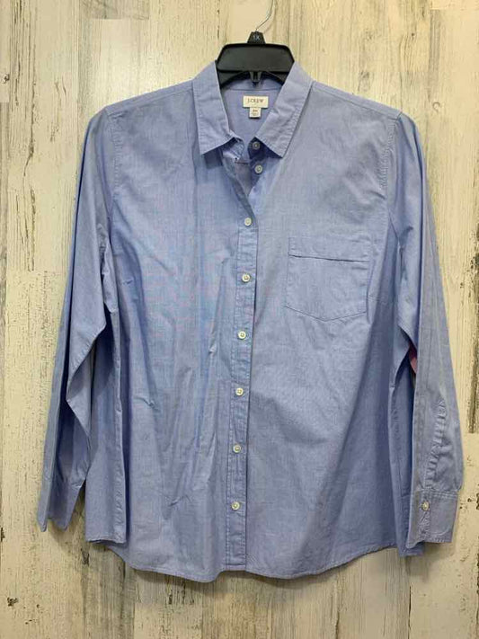 PRE-OWNED J CREW PLUS SIZES Size 2X Blue LONG SLEEVES Shirt