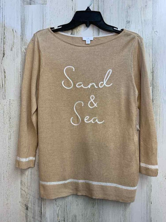 J JILL Tops Size S Tan 3/4 LENGTH Sweater