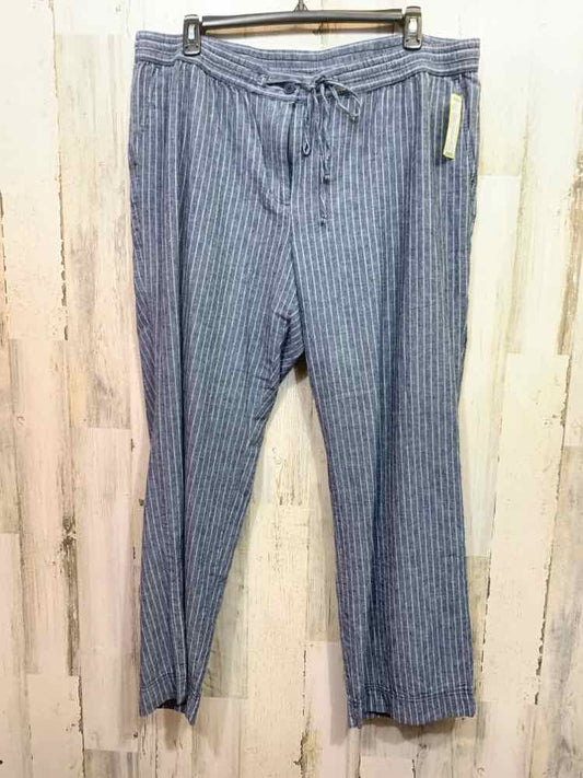PRE-OWNED Size 20W TALBOTS/DRAWSTRING WAIST WIDE-LEG PANT