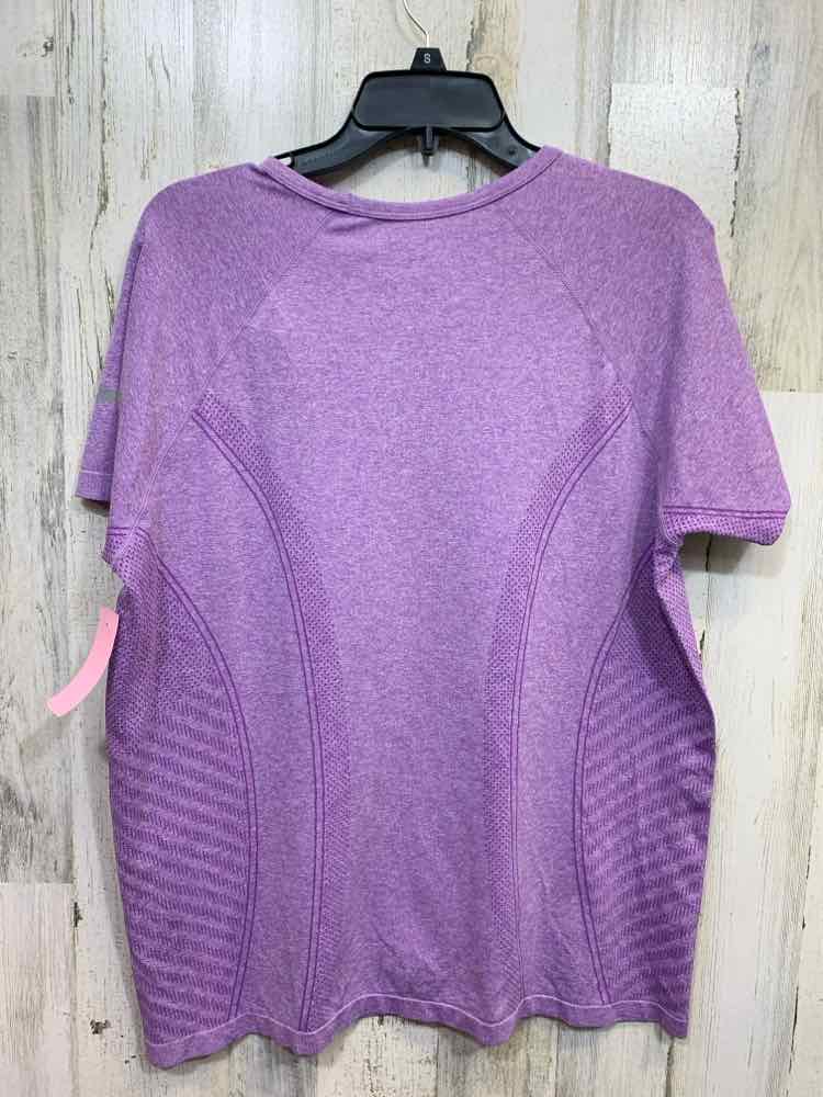 PRE-OWNED BCG Activewear XL Purple Solid SHORT SLEEVES Activewear TOP/PURPLE SHO