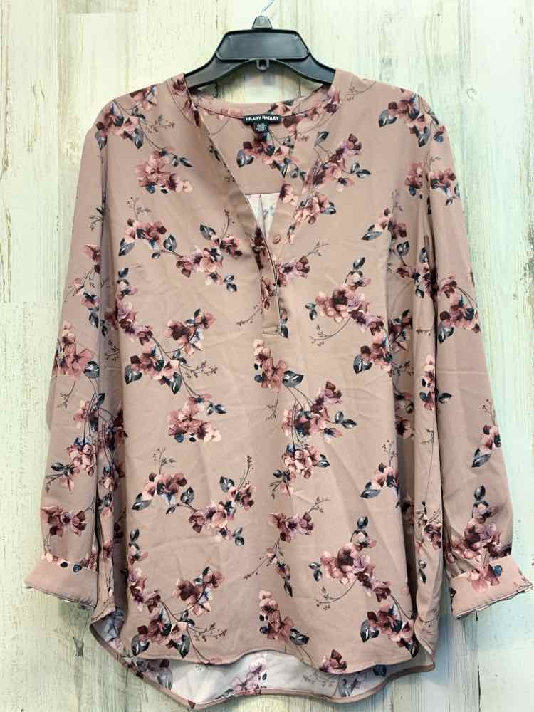 HILARY RADLEY Tops Size L ROSE/PURPLE Floral 3/4 LENGTH TOP
