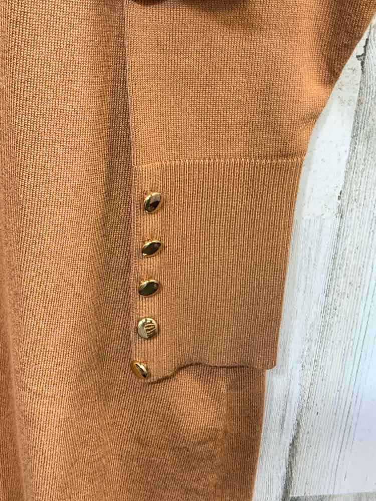 NWT JM COLLECTION Size S JACKETS / COATS Brown Solid LONGSLEEVE Cardigan