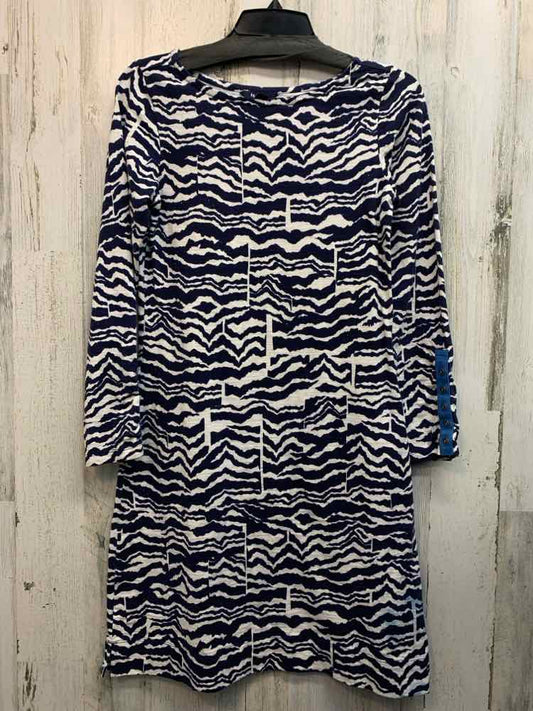 HATLEY Dresses and Skirts Size XS NAVY/WHT ZEBRA LONG SLEEVES Dress