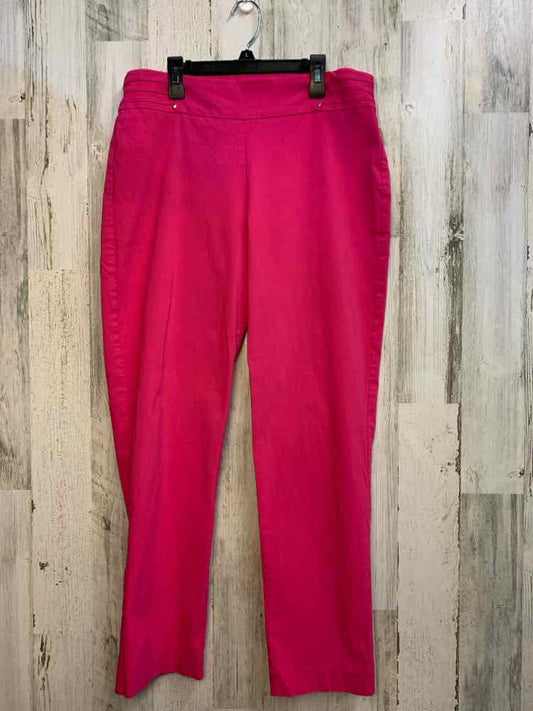 NWT Size L JM COLLECTION BOTTOMS HOT PINK STRAIGHT Pants