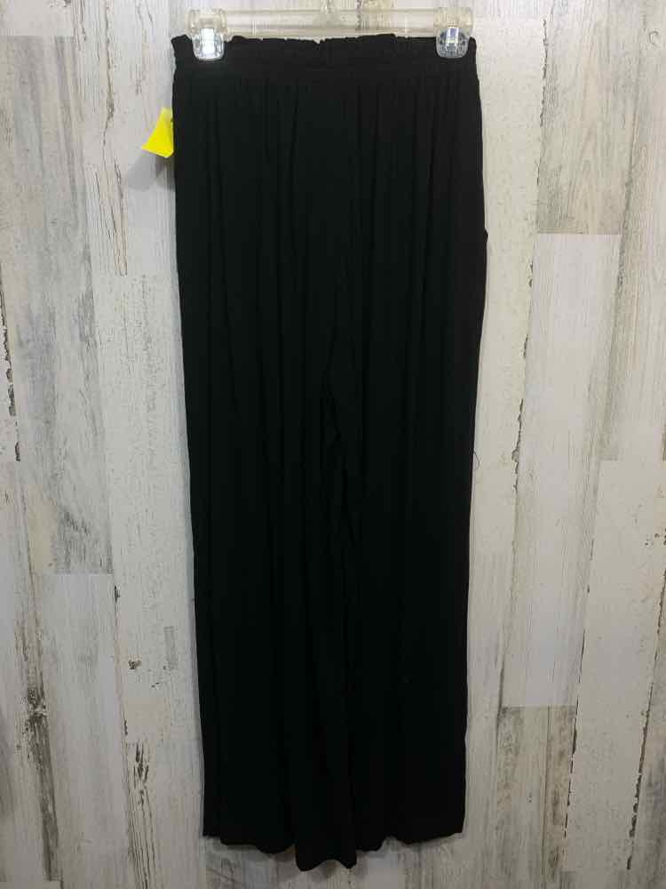 PRE-OWNED Size S LULAROE BOTTOMS Black Solid WIDE LEG Pants