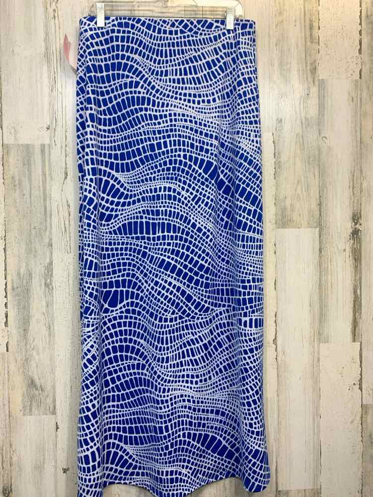PRE-OWNED NEW YORK & CO BOTTOMS WHT/BLU Maxi
