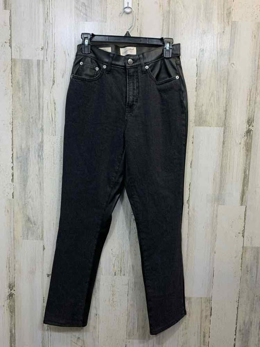 NWT Size 6 UNIVERSAL THREADS BOTTOMS Black PLEATHER/DENIM Pants