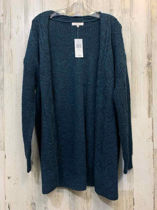 NWT HOOKED UP Tops Size M DARK TEAL DIAMOND LONG SLEEVES Sweater