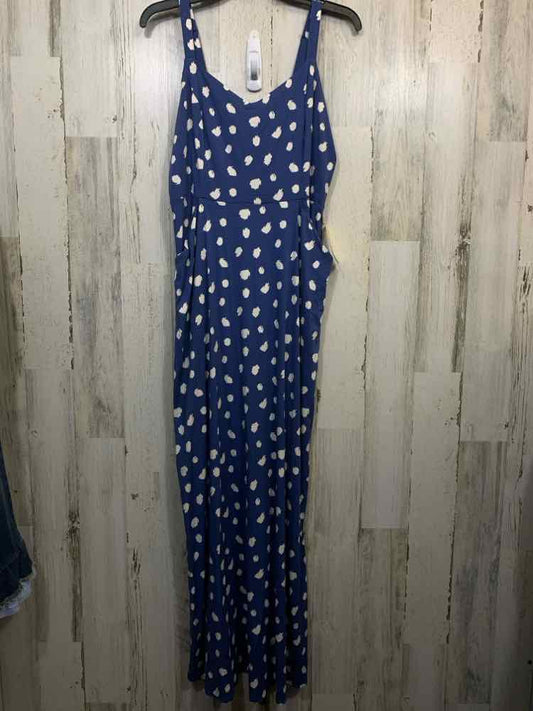 PRE-OWNED 41 HAWTHORN/BEATRIZ POLKA/PAINT SPOT SLEEVELESS MAXI W/ POCKETS