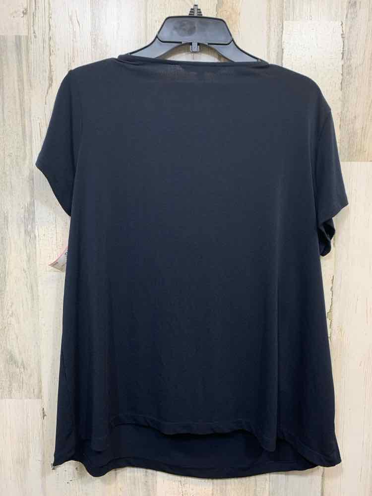 PRE-OWNED 41 HAWTHORN PLUS SIZES Size 1X Black SLEEVELESS/COWL NECKLINE Blouse