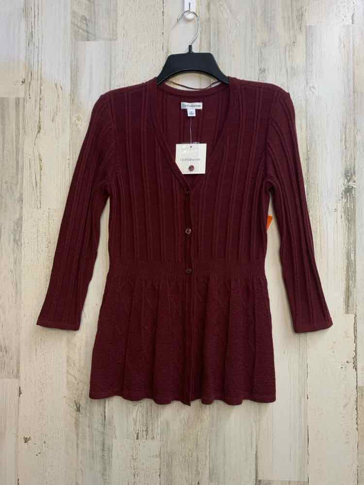 NWT CROFT & BARROW Tops Size S WINE CARDIGAN Cardigan