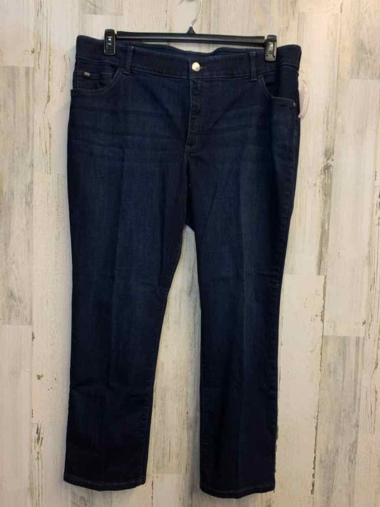 PRE-OWNED Size 22 LEE PLUS SIZES DARK BLUE Denim Jeans/STRAIGHT LEG/MID RISE