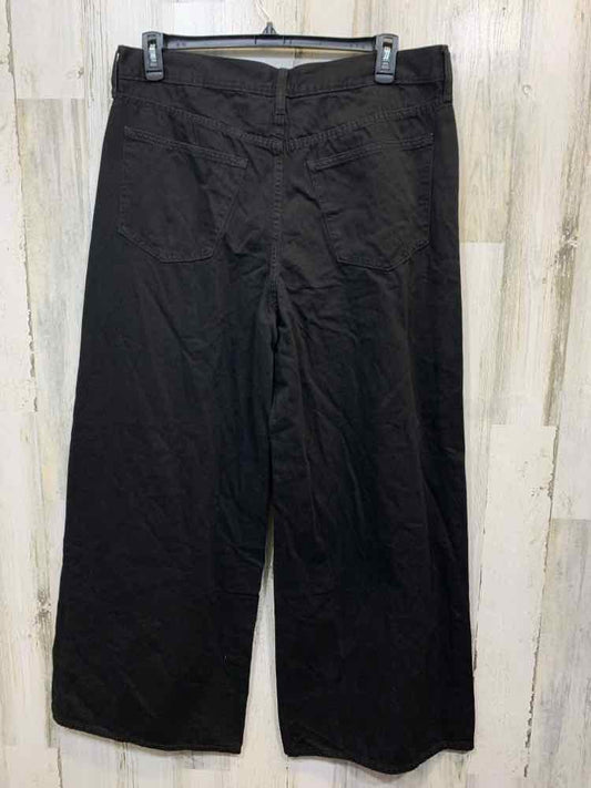NWT Size 14 UNIVERSAL THREADS BOTTOMS Black Denim/SUPER WIDE LEG JEANS