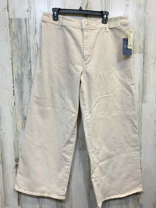 NWT Size 16 UNIVERSAL THREADS BOTTOMS Tan JEANS Solid WIDE LEG Pants/HIGH RISE S