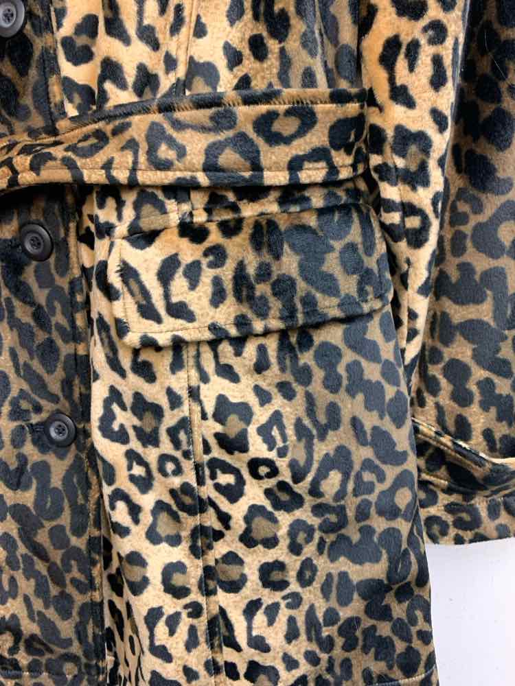 NWT MIXIT JACKETS / COATS Size M BRN/BLK CHEETAH PRINT LONG SLEEVES Jacket/KNEE