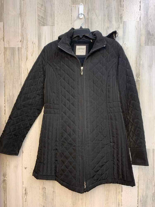 ESPRIT JACKETS / COATS Size L Black QUILTED JACKET Jacket