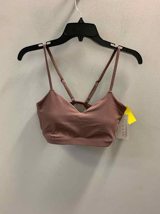 NWT ALL IN MOTION Activewear Size M Brown SPORTS BRA TOP