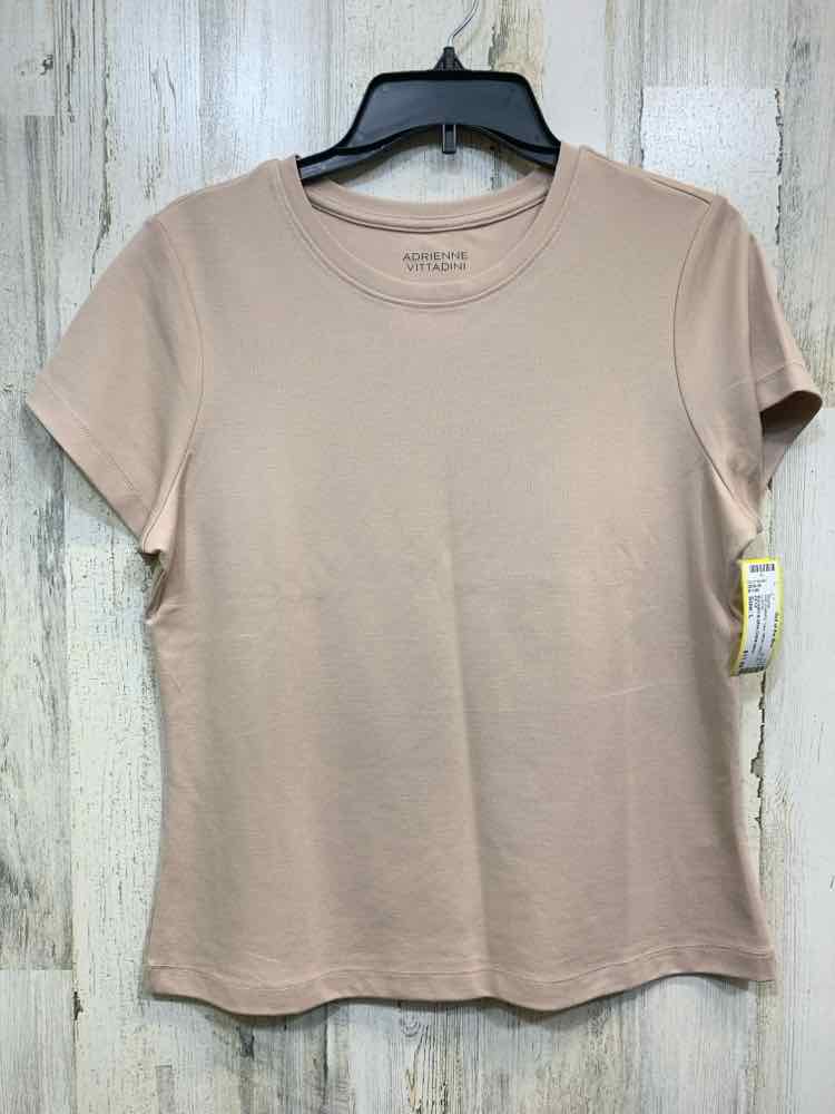 PRE-OWNED CE CE Size L White LINED 3/4 SLEEVE Blouse/RUCHED SLEEVE ROUND NECK/RU