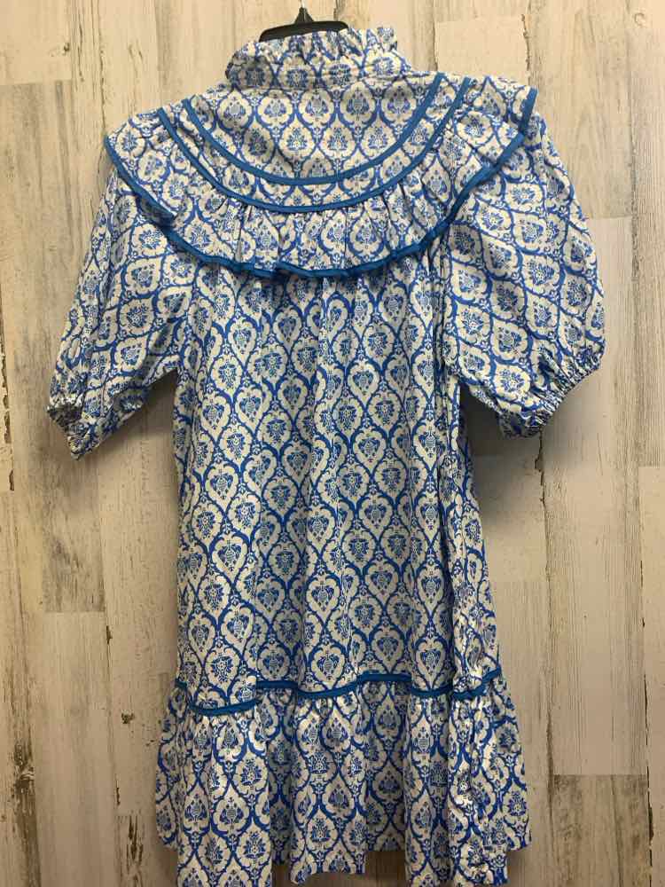 NWT UMGEE Dresses and Skirts Size M WHITE/BLUE MEDALION MINI Dress/WHITE/BLUE ME
