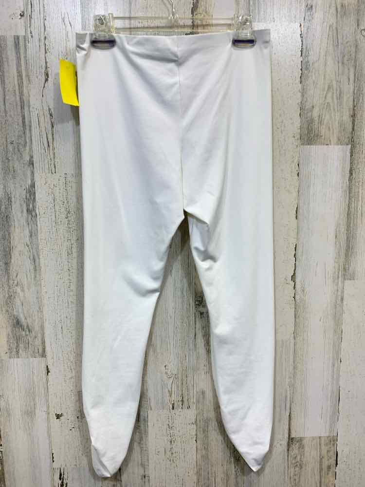PRE-OWNED Size 8 SYMPLI White Solid 3/4 LENGTH Pants/MID RISE RUCHED LEG LEGGING