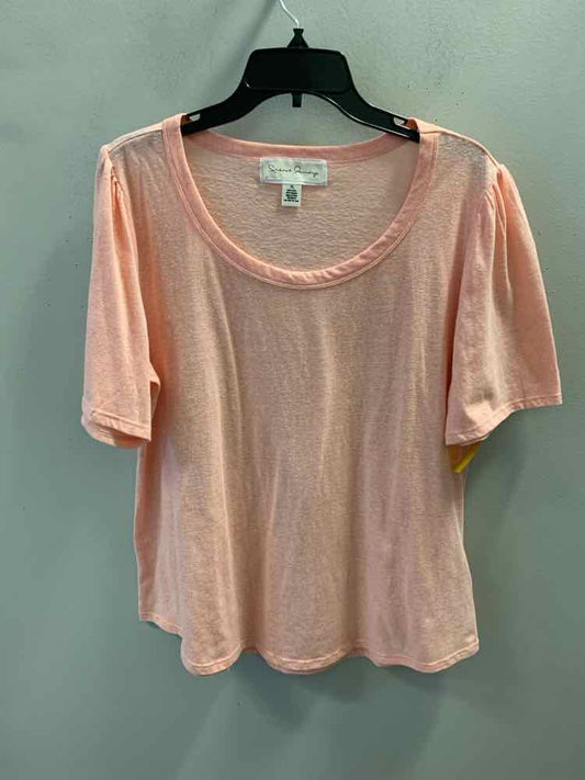 FRENCH LAUNDRY Tops Size XL Peach SHORT SLEEVES TOP