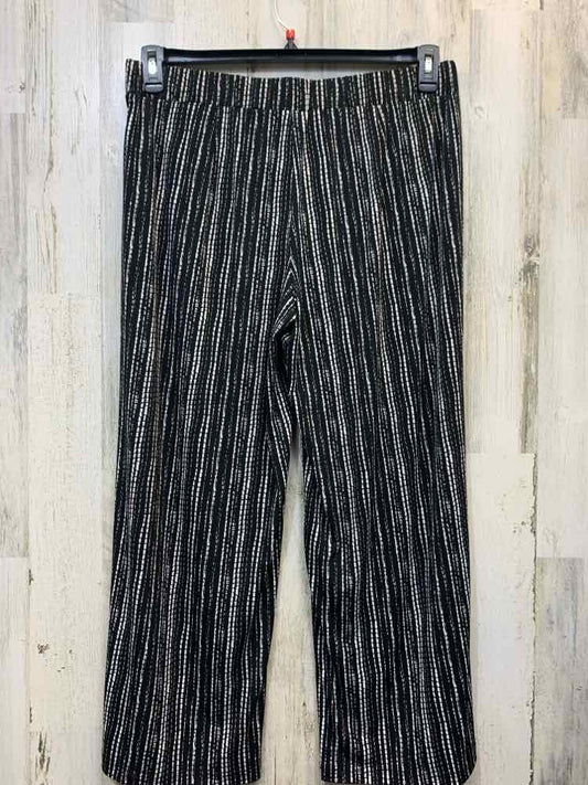 Size XLP RAFAELLA BOTTOMS BLK/WHT Stripe WIDE LEG Pants