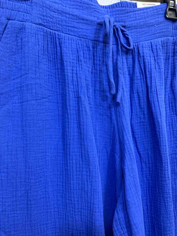 NWT Size M JM COLLECTION BOTTOMS Blue WIDE LEG Pants