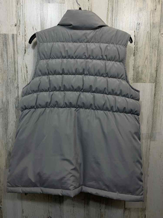 PRE-OWNED J JILL JACKETS / COATS Size L Gray PUFFER VEST Vest/GRAY PUFFER VEST.