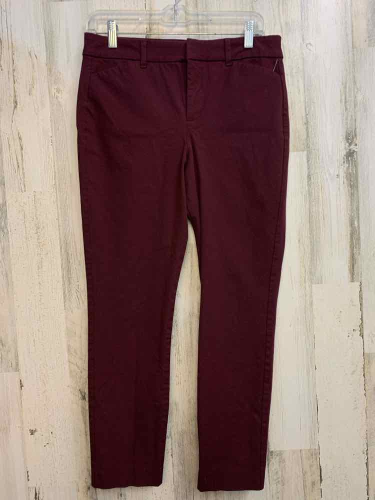 PRE-OWNED Size 8 OLD NAVY BOTTOMS BURGANDY SKINNY Pants/HIGH RISE