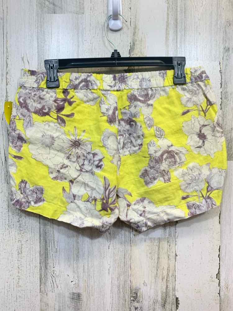 PRE-OWNED Size 4 KUT BOTTOMS yellow/wht Floral SHORTS Shorts/YELLOW/WHITE FLORAL
