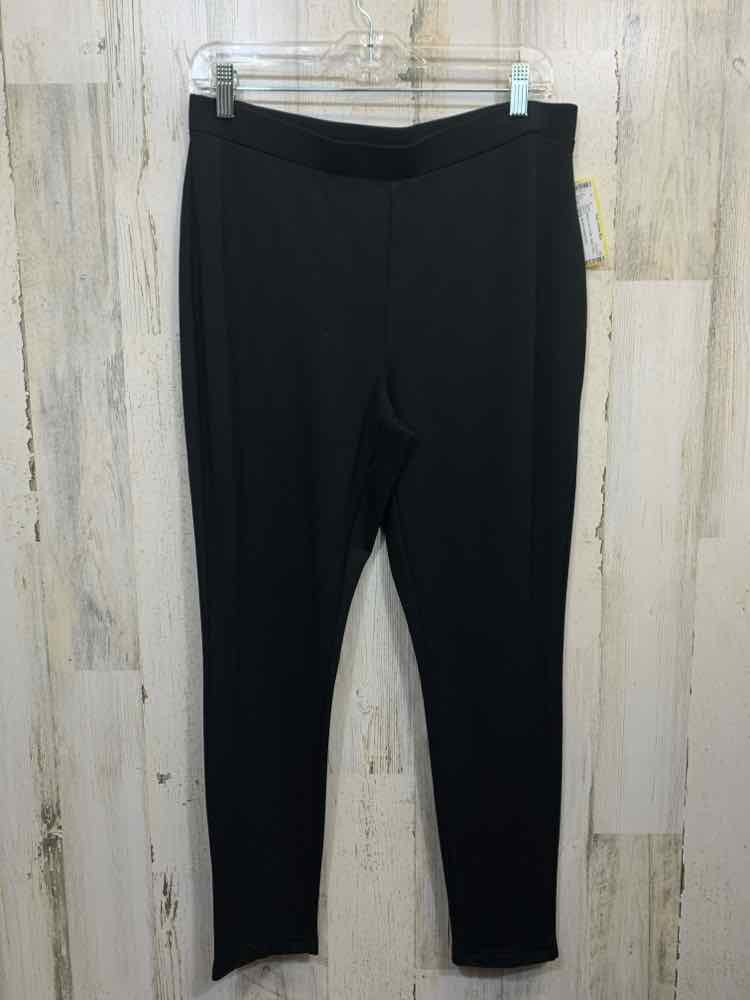 PRE-OWNED Size 2 CHICOS BOTTOMS Black Solid PANTS Pants/CASUAL BLACK STRETCHY WA