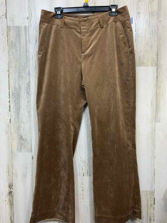 PRE-OWNED Size P12 COLDWATER CREEK BOTTOMS Brown Velvet Solid PANTS Pants/BROWN