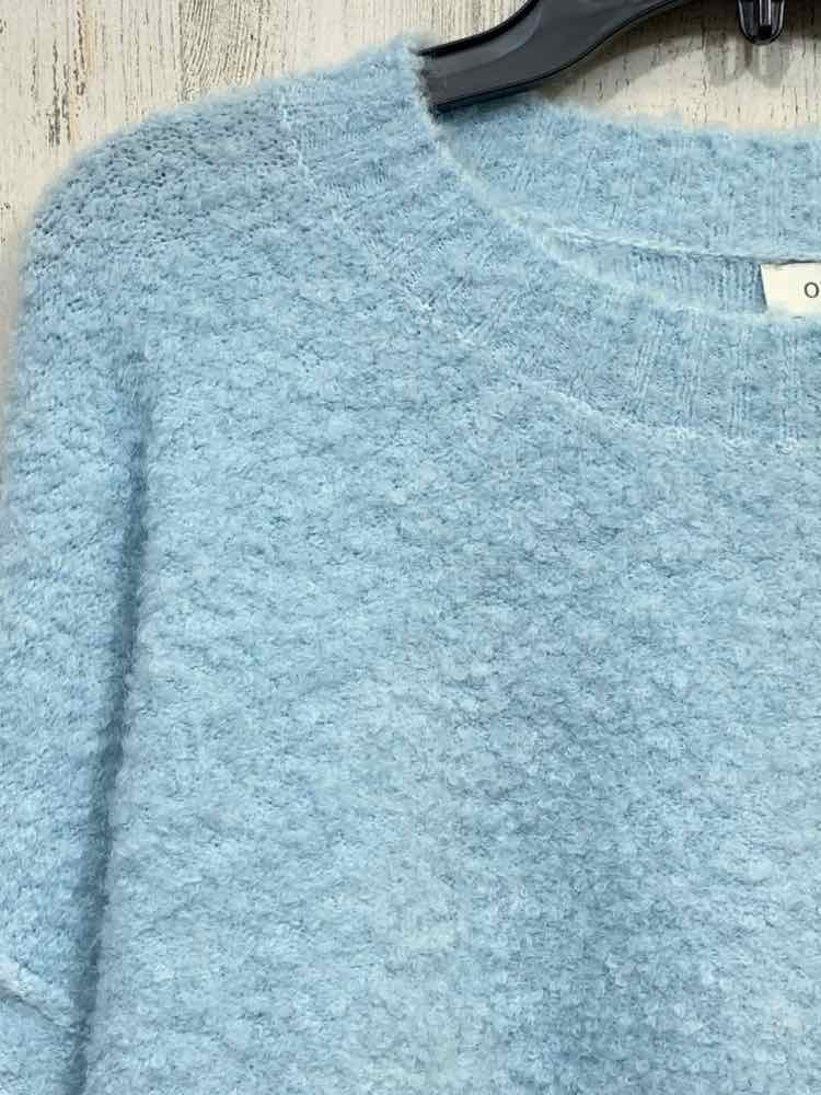 NWT ON 34TH Size L Tops BABY BLUE SHERPA Solid LONGSLEEVE SWEATER