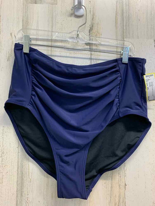 PRE-OWNED Size XXL NAVY BLUE Solid BOTTOM Swimsuit
