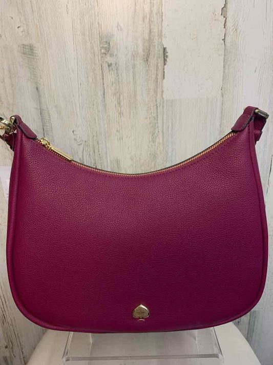 KATE SPADE Designer Handbags DARK RASBERRY/SHOULDER/CROSS BODY INTERCHANGEABLE